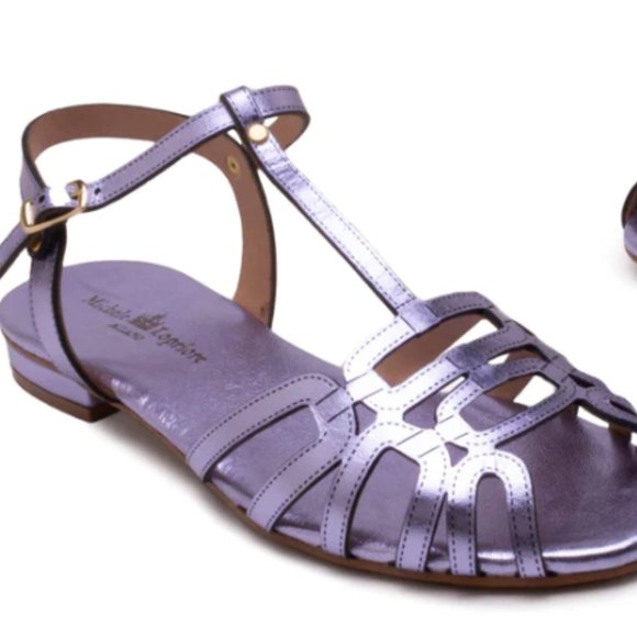 Michele Lopriore Taormina sandal metalic purple size 8 - Picture 1 of 2